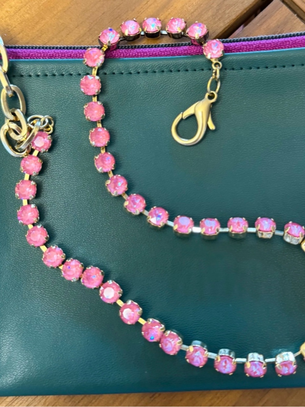 TOVA Oakland Lotus Pink Necklace - Bright Pink